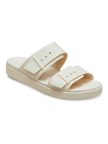 Sandalia Mujer Brooklyn Buckle Low Crema Crocs