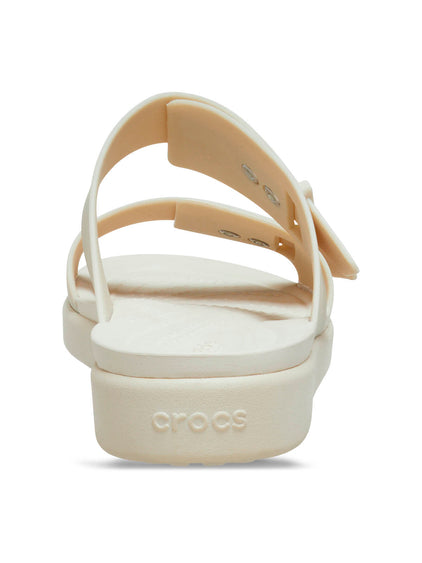 Sandalia Mujer Brooklyn Buckle Low Crema Crocs
