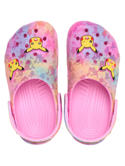 Zueco Niños Grandes Classic Clog Pokemon Pikachu Rosa Crocs