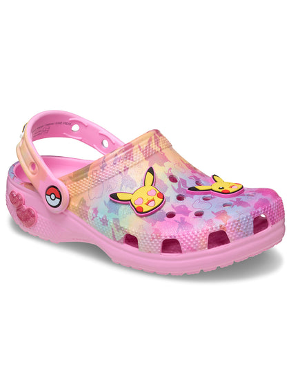 Zueco Niños Grandes Classic Clog Pokemon Pikachu Rosa Crocs