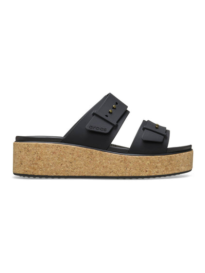 Sandalia Mujer Plataforma Brooklyn Buckle Café Crocs