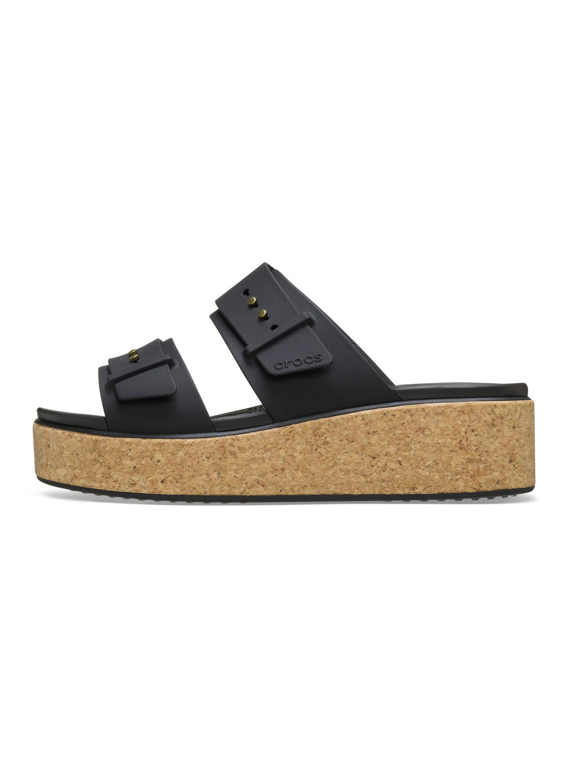 Sandalia Mujer Plataforma Brooklyn Buckle Café Crocs