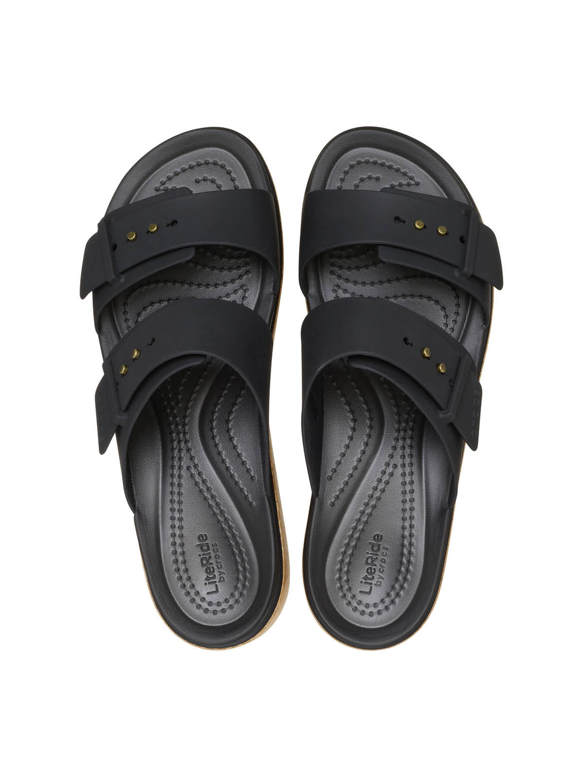 Sandalia Mujer Plataforma Brooklyn Buckle Café Crocs