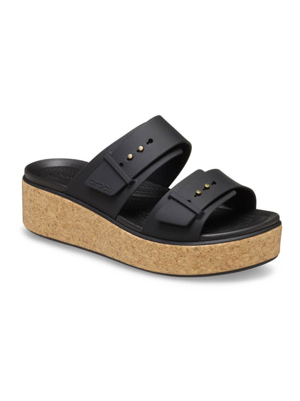 Sandalia Mujer Plataforma Brooklyn Buckle Café Crocs