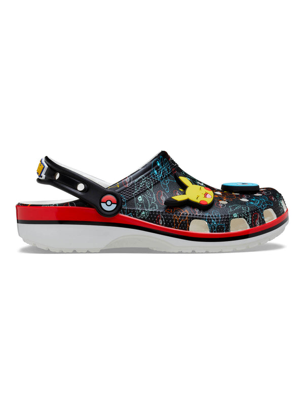 Zueco Unisex Pokemon Print Classic Clog Negro Crocs