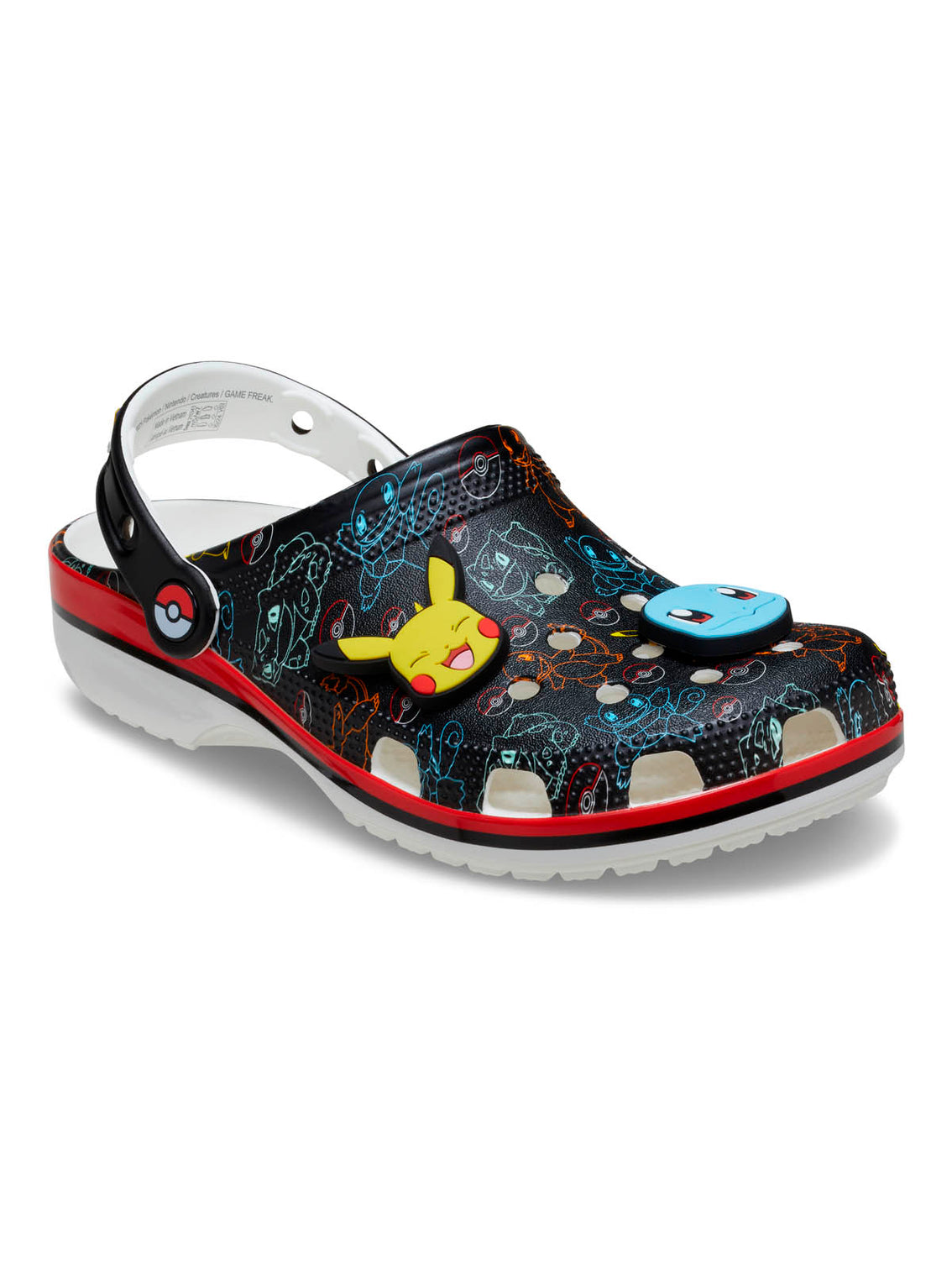Zueco Unisex Pokemon Print Classic Clog Negro Crocs