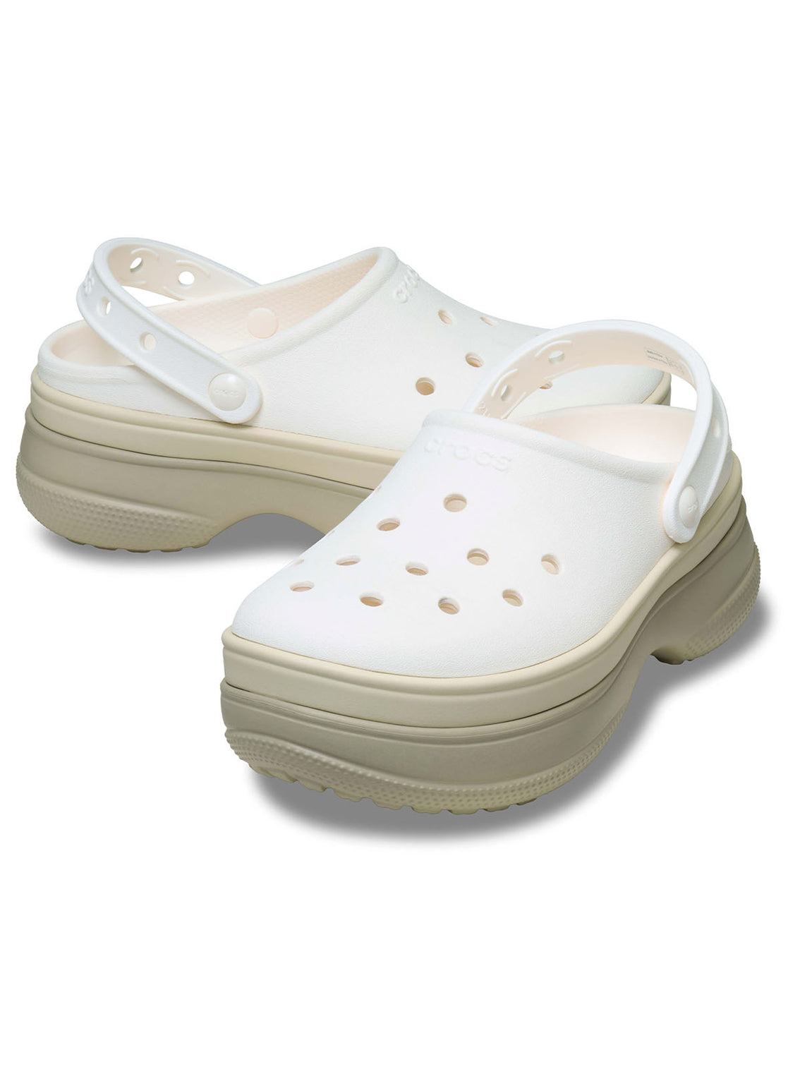 Zueco Plataforma Unisex Classic Stacked Blanco Crocs