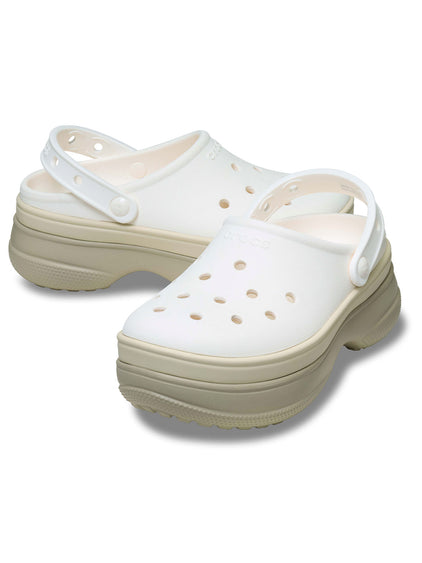 Zueco Plataforma Unisex Classic Stacked Blanco Crocs