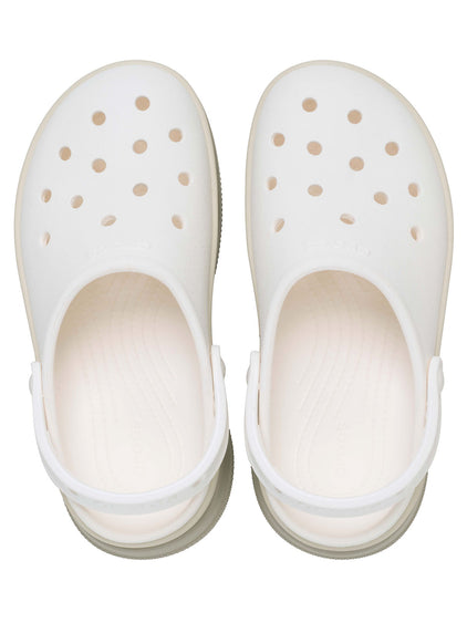 Zueco Plataforma Unisex Classic Stacked Blanco Crocs