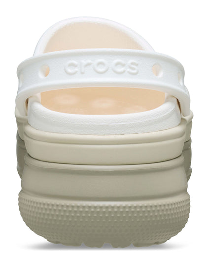 Zueco Plataforma Unisex Classic Stacked Blanco Crocs