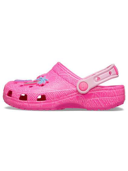 Zueco Niñas Grandes Classic Clog Barbie Fucsia Crocs