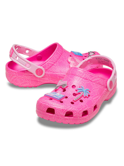 Zueco Niñas Grandes Classic Clog Barbie Fucsia Crocs