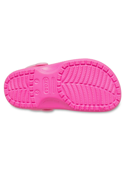 Zueco Niñas Grandes Classic Clog Barbie Fucsia Crocs