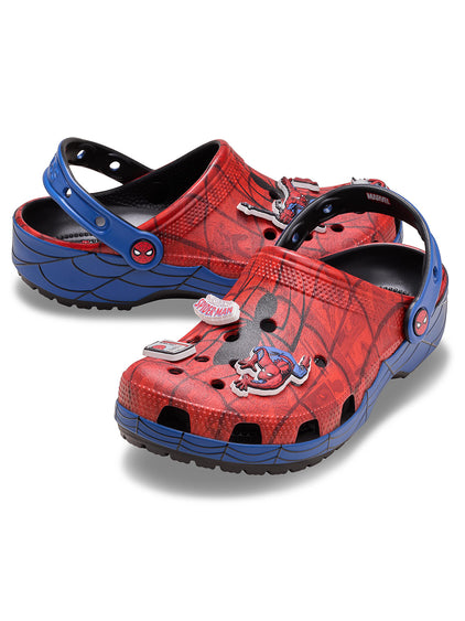 Zueco Unisex Spiderman Web Classic Clog Rojo Crocs
