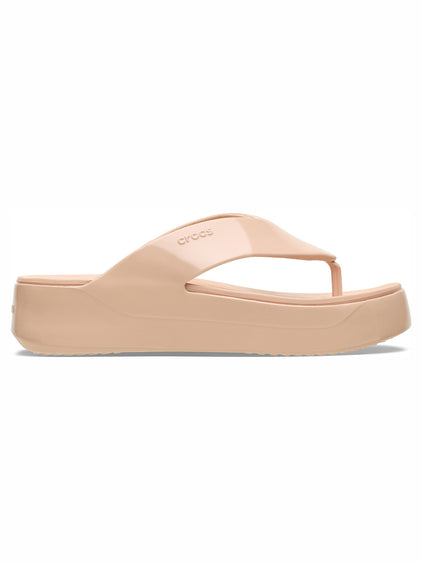 Sandalia Flip Mujer Getaway Plataforma Rosa Crema Crocs
