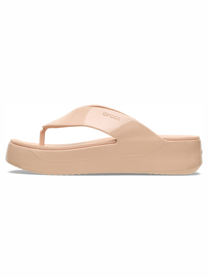 Sandalia Flip Mujer Getaway Plataforma Rosa Crema Crocs