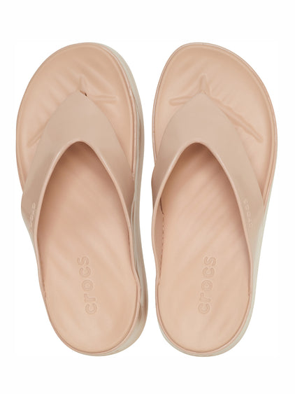 Sandalia Flip Mujer Getaway Plataforma Rosa Crema Crocs
