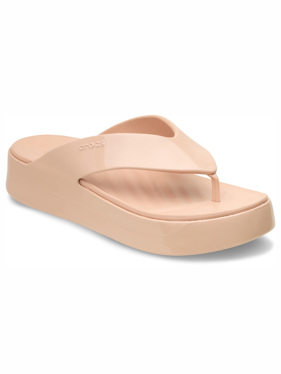 Sandalia Flip Mujer Getaway Plataforma Rosa Crema Crocs