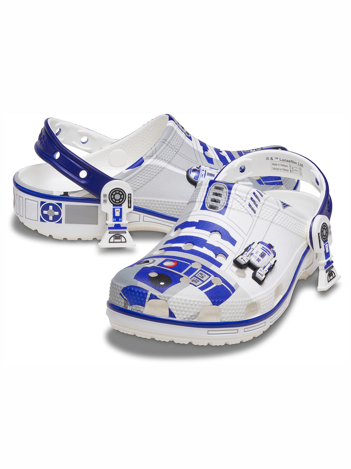 Zueco Unisex R2D2 Clog Blanco Crocs