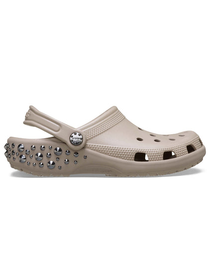 Zueco Unisex Classic Studded Clog Café Crocs