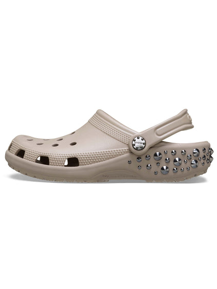 Zueco Unisex Classic Studded Clog Café Crocs