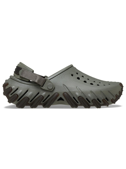 Zueco Unisex Echo Clog RO Gum Gris Oscuro Crocs