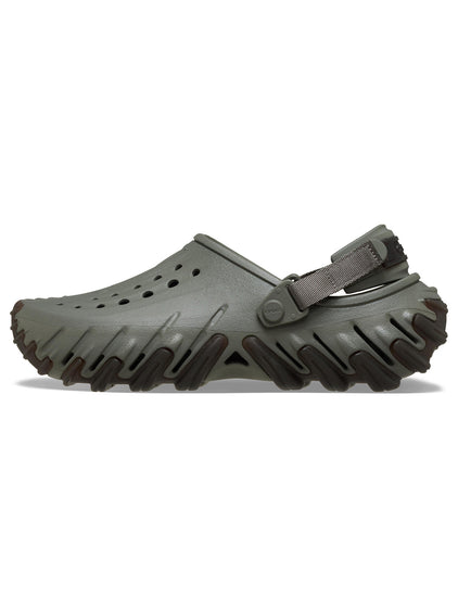 Zueco Unisex Echo Clog RO Gum Gris Oscuro Crocs