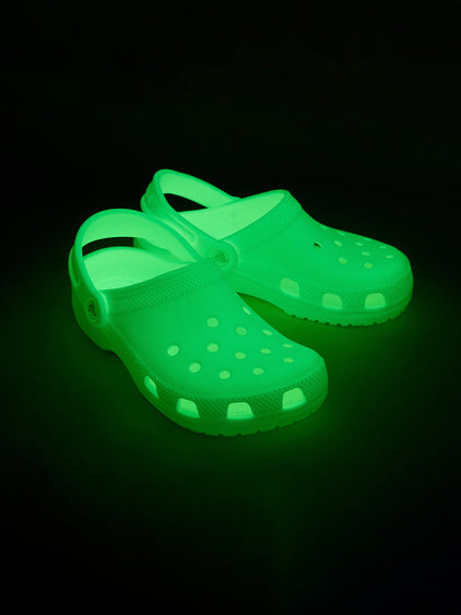 Zueco Niños Grandes Classic Clog Verde Fluorescente Crocs