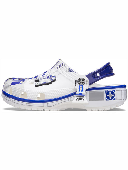 Zueco Niños Grandes R2D2 Star Wars Blanco Crocs