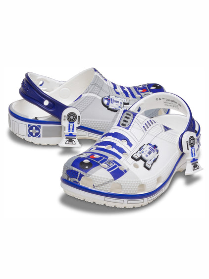 Zueco Niños Grandes R2D2 Star Wars Blanco Crocs
