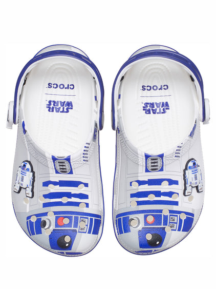 Zueco Niños Grandes R2D2 Star Wars Blanco Crocs