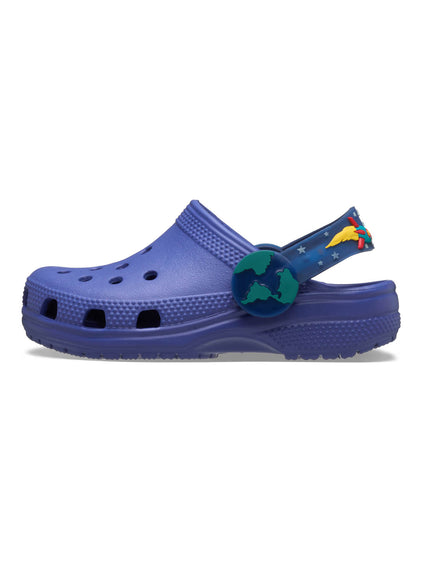 Zueco Niños Pequeños Classic Clog Con Luces Azul Crocs