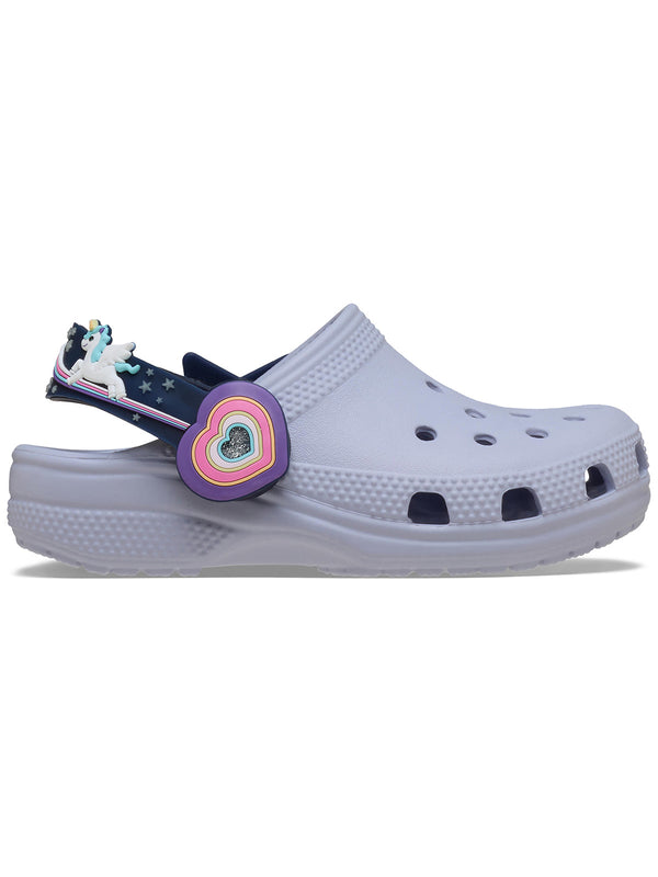 Zueco Niños Pequeños Classic Clog Con Luces Lila Crocs