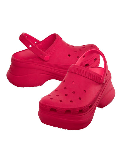 Zueco Plataforma Mujer Bae Clog Velvet Crocs