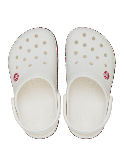 Zueco Unisex Crocband Clog Navidad Blanco Crocs