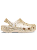 Zueco Niños Grandes Classic Clog Glitter Dorado Crocs