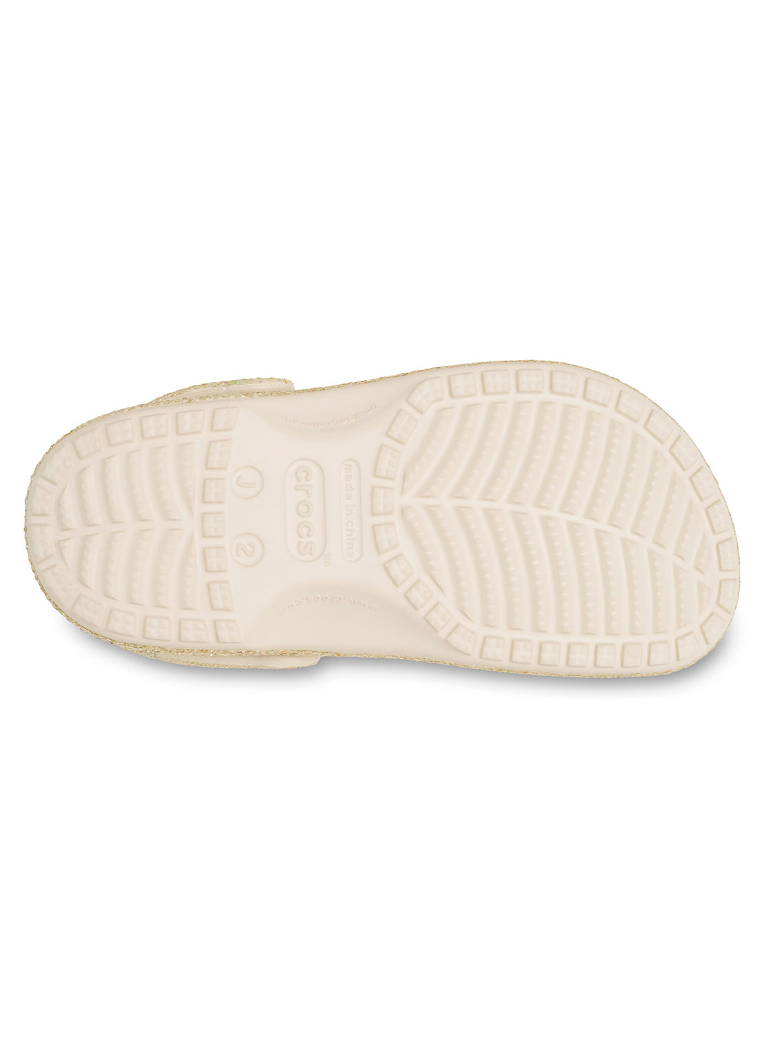 Zueco Niños Grandes Classic Clog Glitter Dorado Crocs