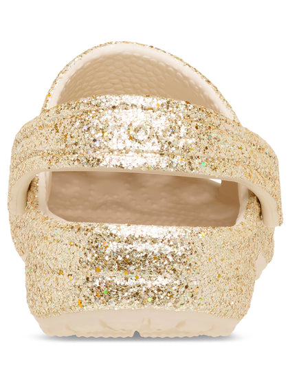 Zueco Niños Pequeños Classic Clog Glitter Dorado Crocs