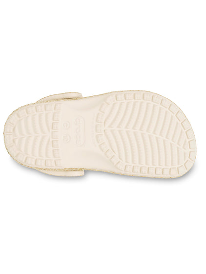 Zueco Niños Pequeños Classic Clog Glitter Dorado Crocs