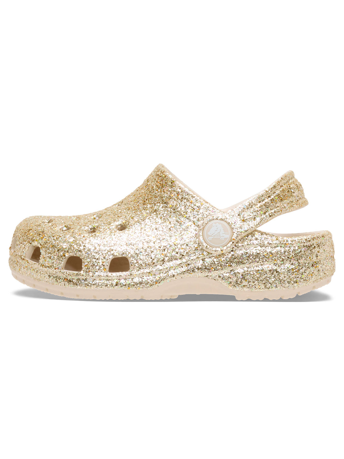 Zueco Niños Pequeños Classic Clog Glitter Dorado Crocs