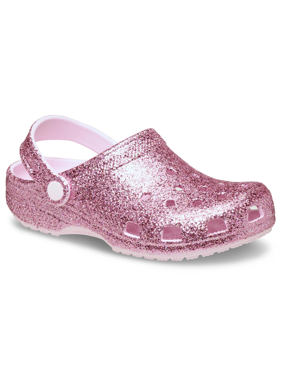 Zueco Niños Pequeños Chunky Glitter Rosado Crocs