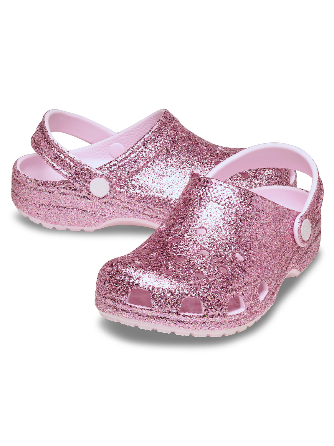 Zueco Niños Pequeños Chunky Glitter Rosado Crocs