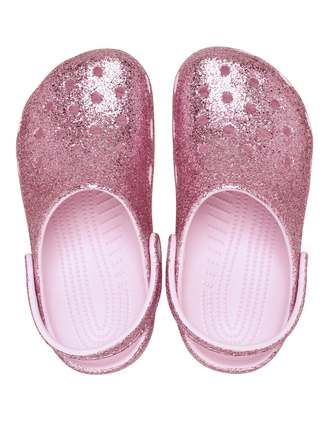 Zueco Niños Pequeños Chunky Glitter Rosado Crocs