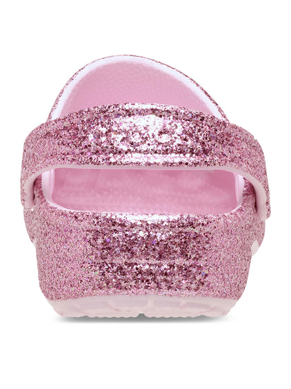 Zueco Niños Pequeños Chunky Glitter Rosado Crocs