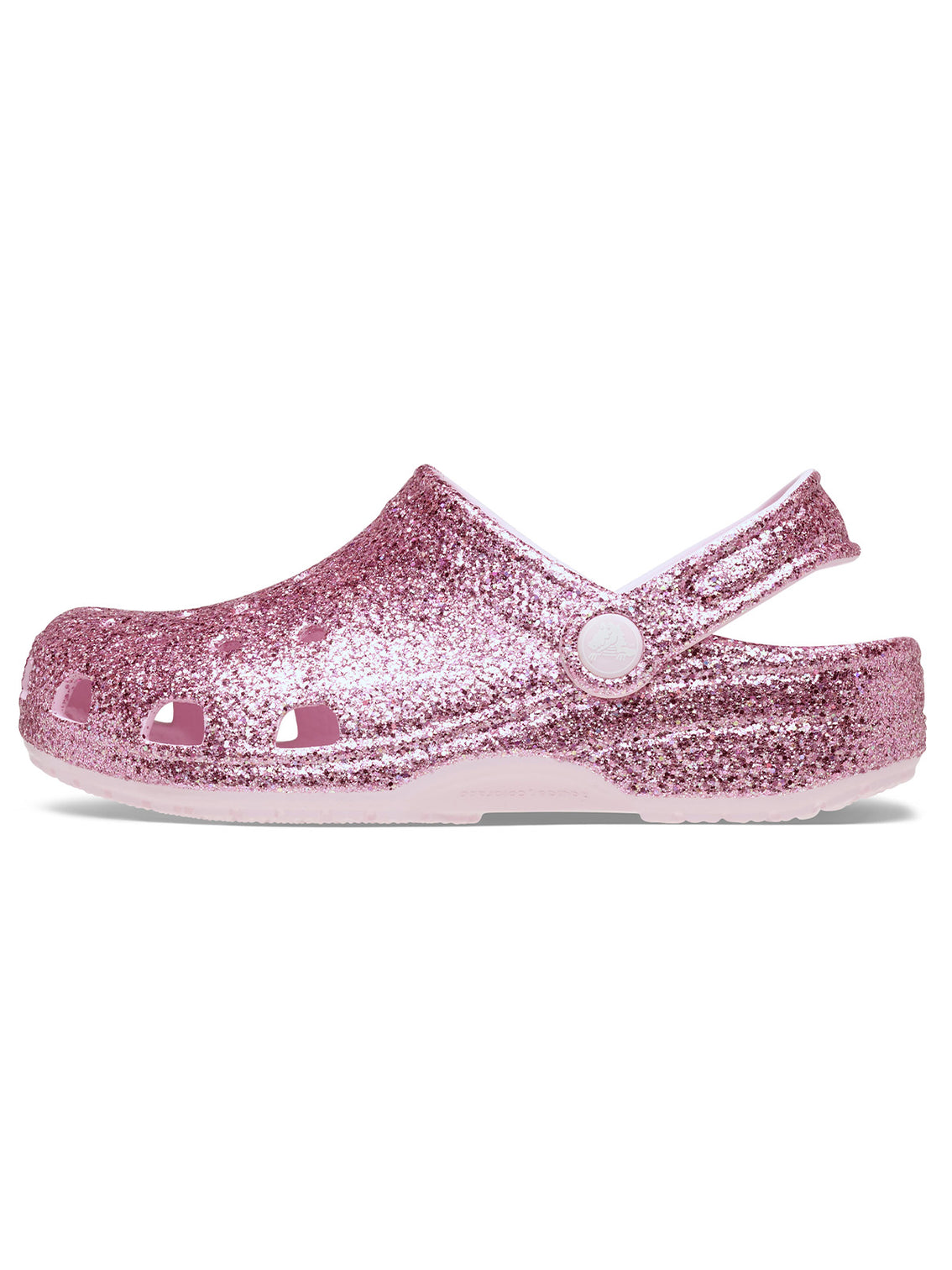 Zueco Niños Pequeños Chunky Glitter Rosado Crocs