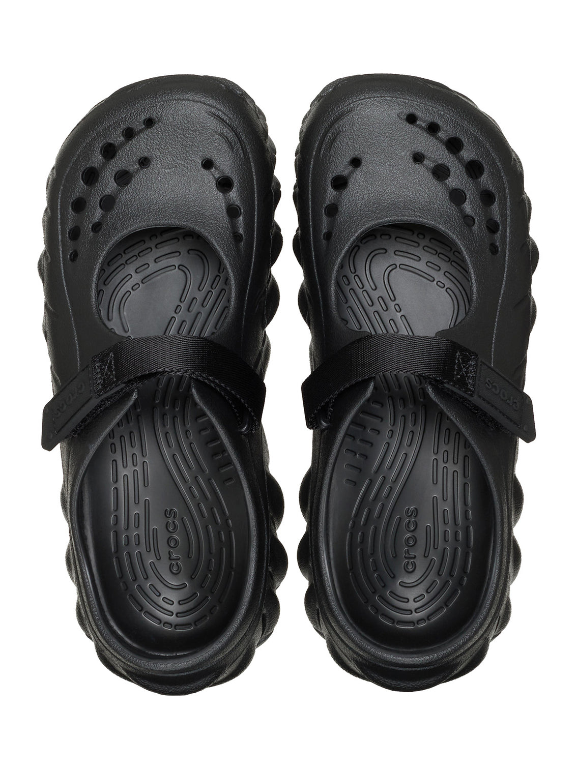 Zueco Mujer Echo Clog Mary Jane Negro Crocs