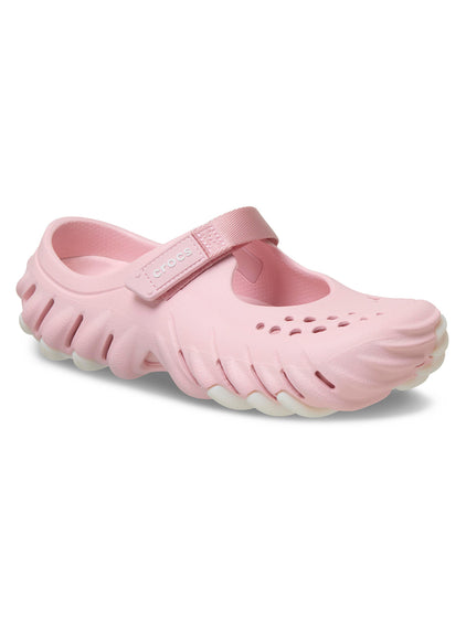 Zueco Mujer Echo Clog Mary Jane Rosado Crocs