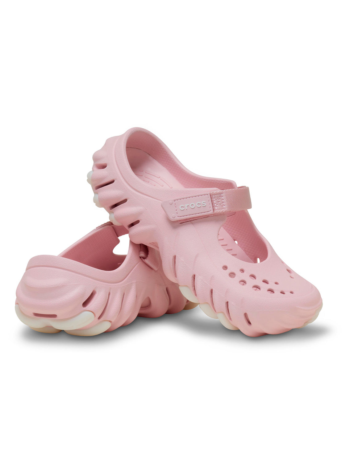 Zueco Mujer Echo Clog Mary Jane Rosado Crocs