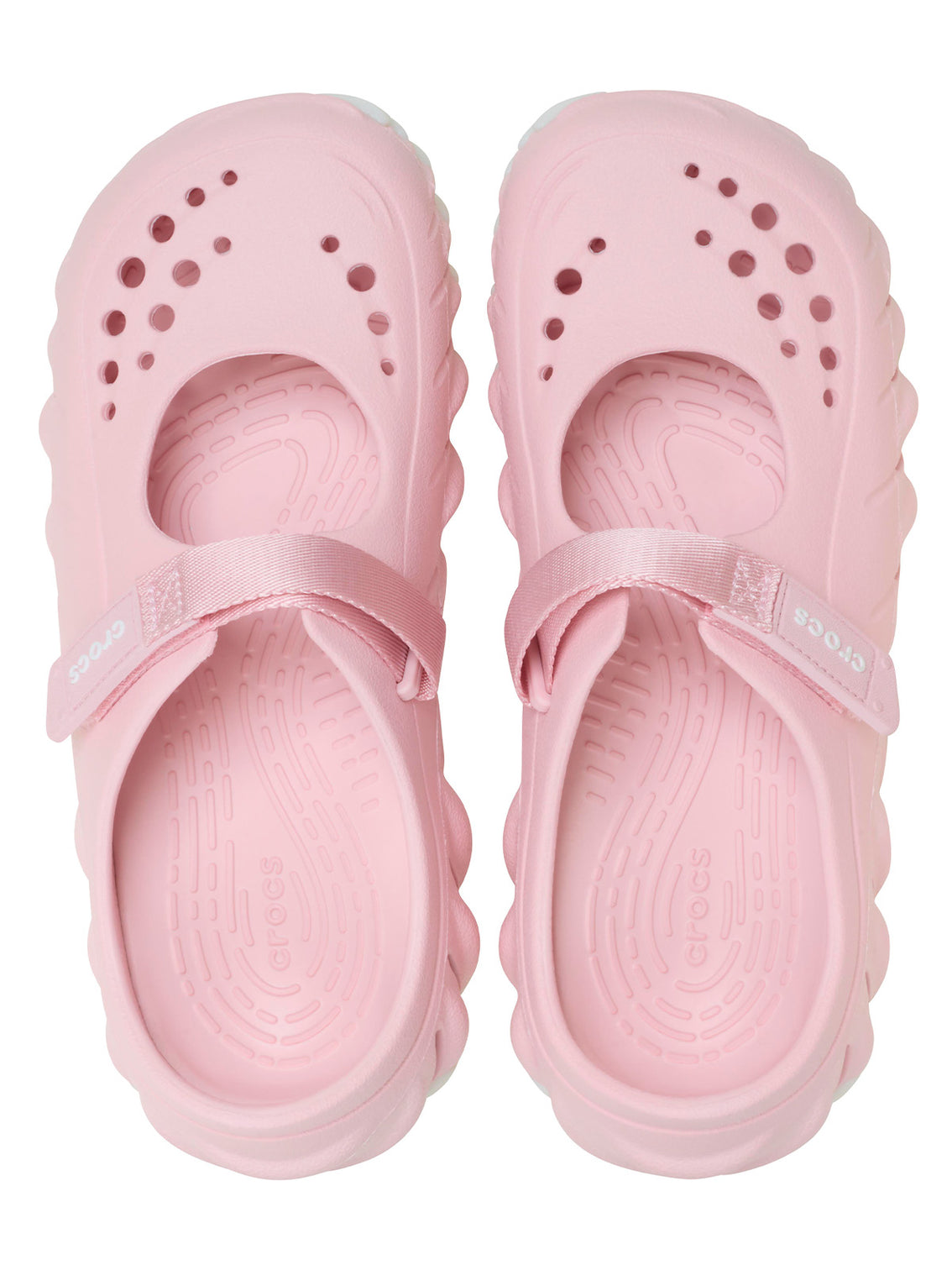 Zueco Mujer Echo Clog Mary Jane Rosado Crocs