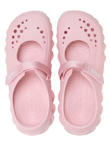 Zueco Mujer Echo Clog Mary Jane Rosado Crocs